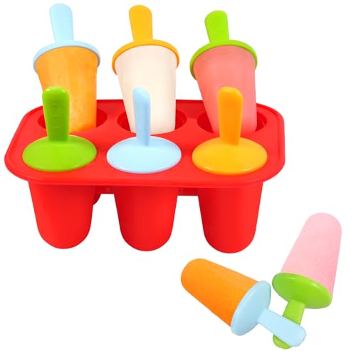Classic Miaowoof Silicone Popsicles Molds for Toddlers, 6-Cavity Non-BPA for Daily Use