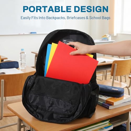 SUNEE Folders with Pockets(25 Pack, Assorted Colors), 2 Pocket Folders Kit
