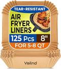 Modern Air Fryer Paper Liners, 125Pcs Parchment Paper, Air Fryer Liners