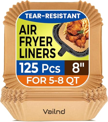 Modern Air Fryer Paper Liners, 125Pcs Parchment Paper, Air Fryer Liners
